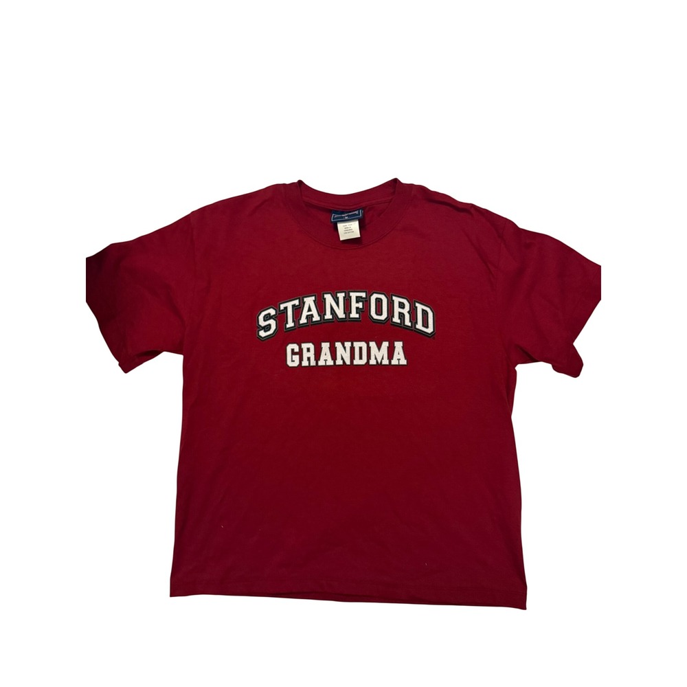 Jansport Stanford University Grandma Graphic T-Shirt Red Cotton Mens Medium